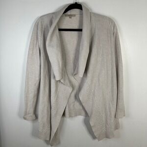 RW&CO. Womens Cardigan XS Cream Open Front‎ Knit Casual Comfy Layering Top